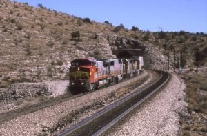Atchison Topeka and Santa Fe Railway | Nelson, Arizona | B40-8 558 plus three | February 18, 1995 | Dave Zeutschel