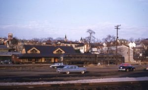 Baltimore and Ohio | Brunswick, Md. | Passenger Station | EMD F7 AA set | December 1961 | John Hilton