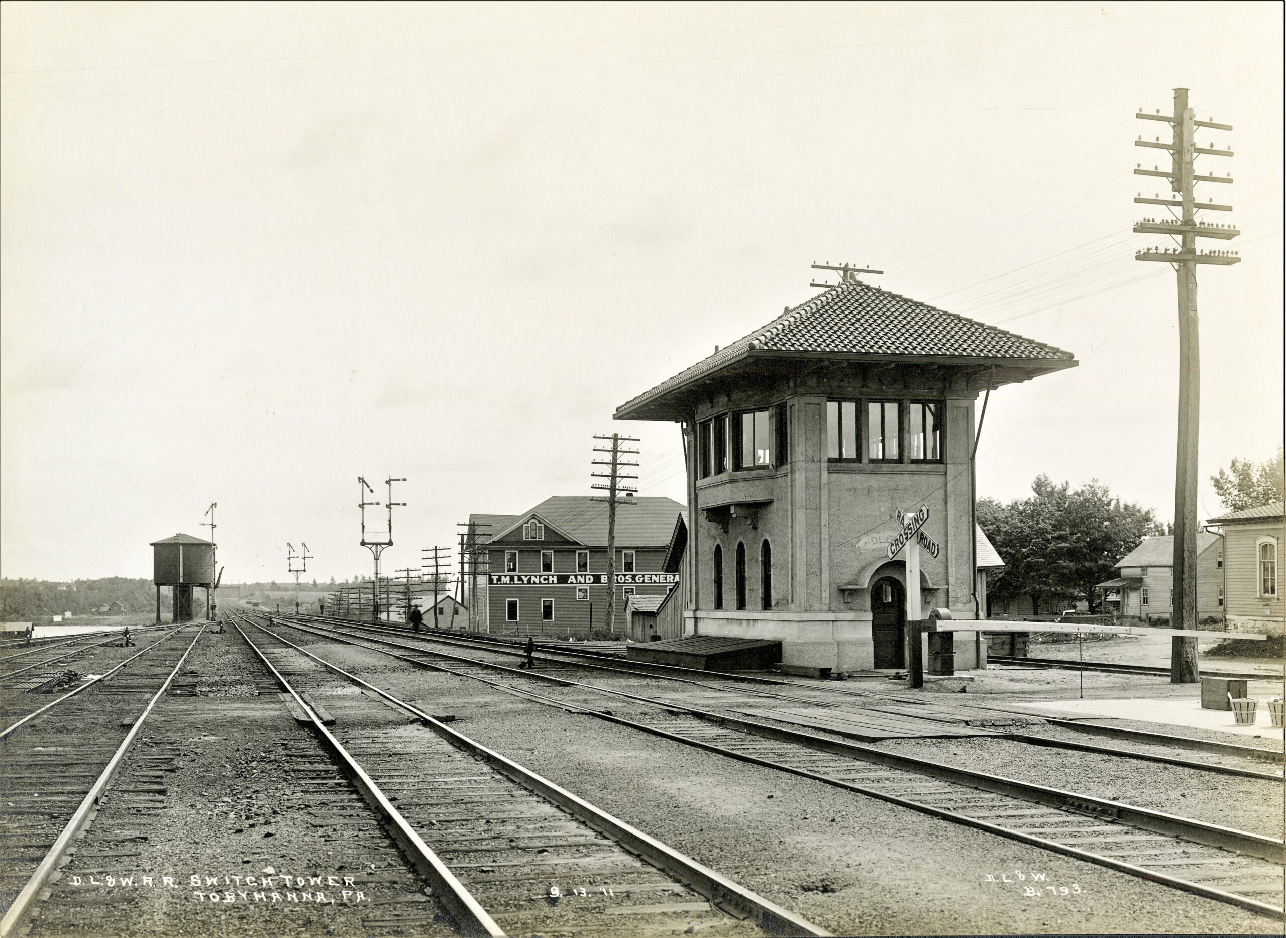 Delaware Lackawanna and Western | Tobyhanna, Pa. | Switch Tower | September 13, 1911 | Watson B. Bunnell