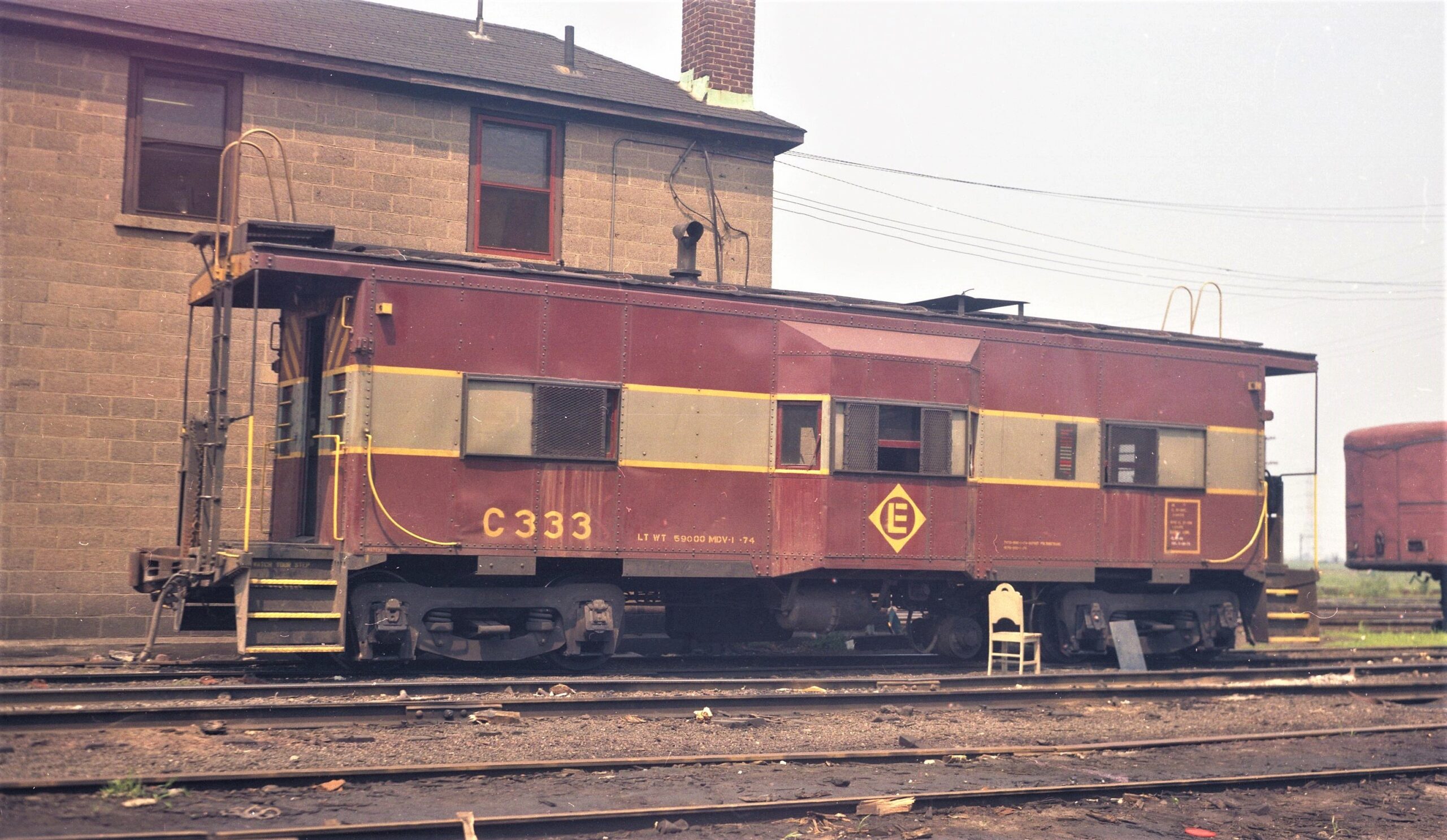 Erie Lackawanna | Croxton, New Jersey | Class N-7D Bay Window Caboose C333 | July 4, 1974