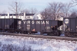 Virginian Railway |  Birmingham, Mich. | Double Coal Hopper # 27409 | February 18, 1978
