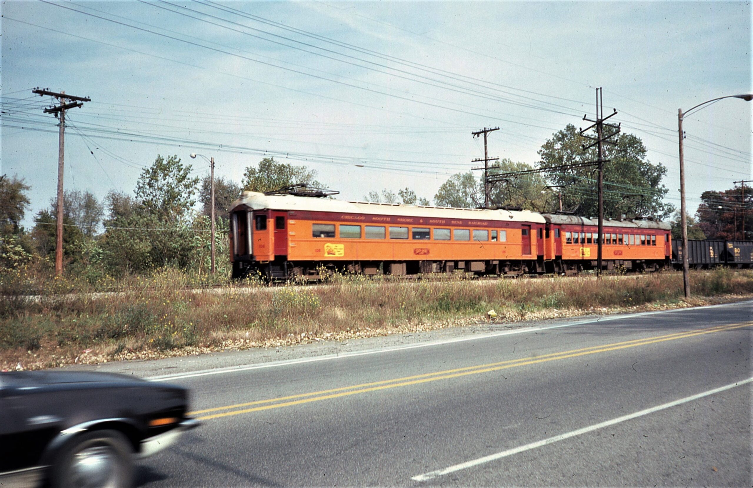 Chicago South Shore and South Bend Railroad | Miller, Indiana | Two MU Cars | September 1975 | Elmer Kremkow Photo