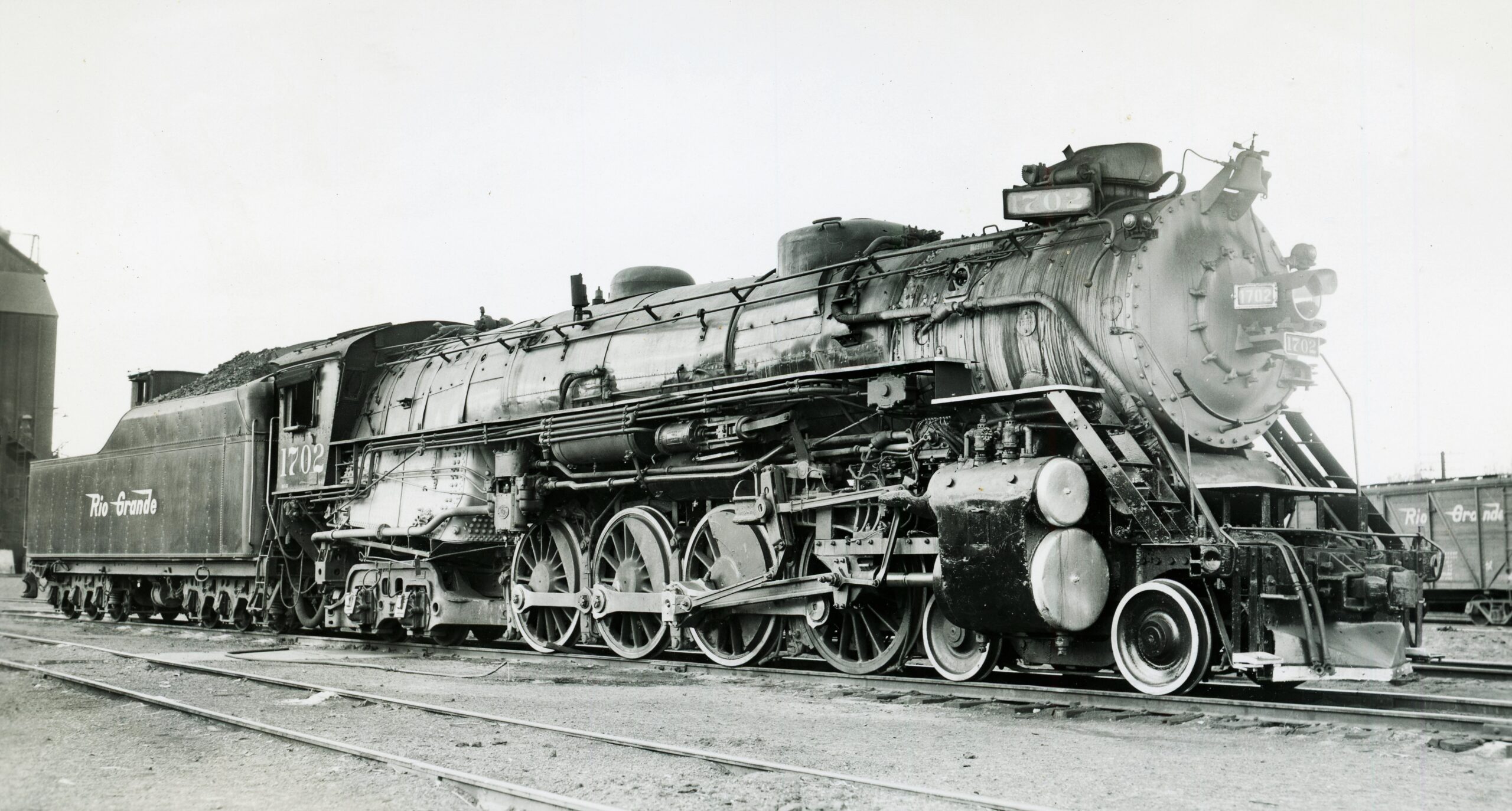 Denver and Rio Grande Western | Denver, Colorado | Class M-64 4-8-4 1702 steam locomotive | March 17, 1951 | R P Morris Photo