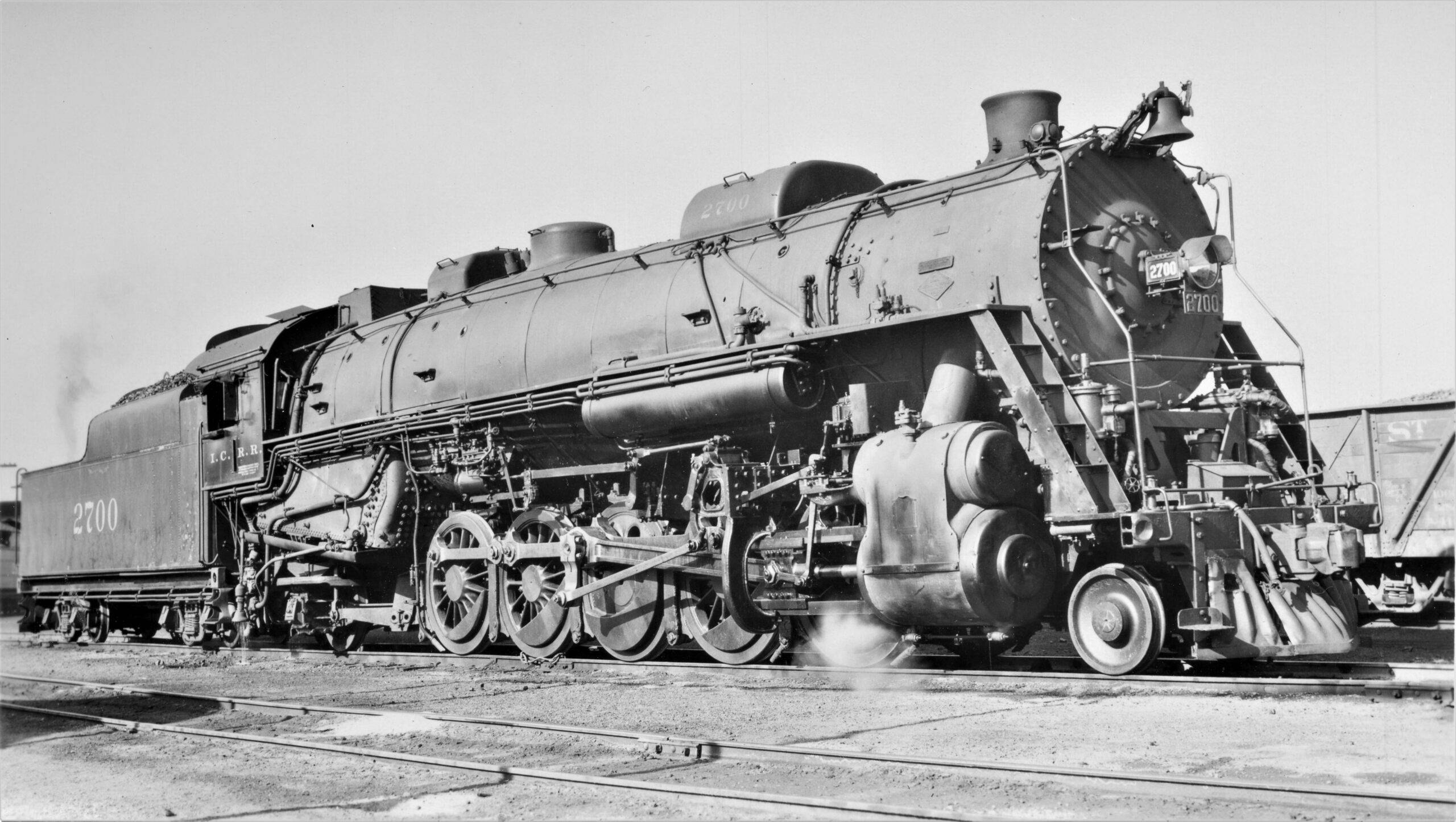 Illinois Central | East Saint Louis, Illinois | Class 2-10-2 #2700 steam locomotive | September 2, 1945 | Robert Morris Photo | Elmer Kremkow collection