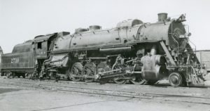 Illinois Central | East Saint Louis, Illinois | Class 2-10-2 2710 steam locomotive | May 10, 1949 | R.P. Morris Photo
