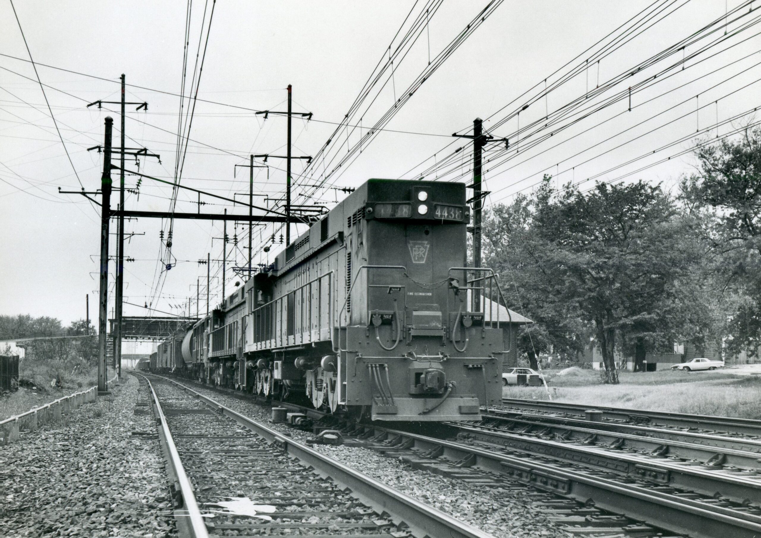 Pennsylvania Railroad | Parkesburg, Pennsylvania | E44 4438 & 4410 | EB Freight | October 17, 1966 | John Bowman, Jr. photo