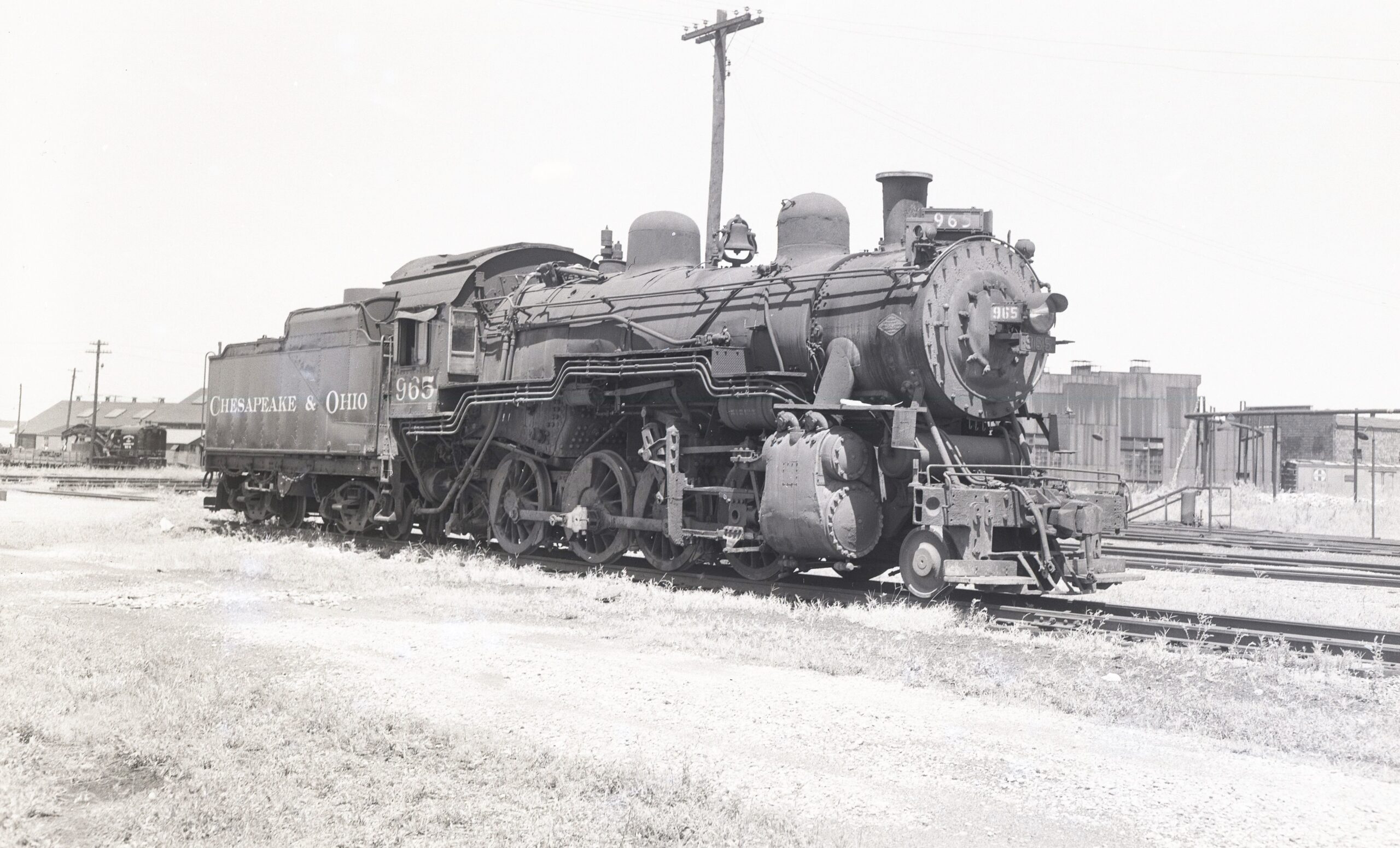 Chesapeake and Ohio | Lexington, Kentucky | Lima Consolidation 2-8-0 #965 | June 30, 1956 | R.L. Long photo