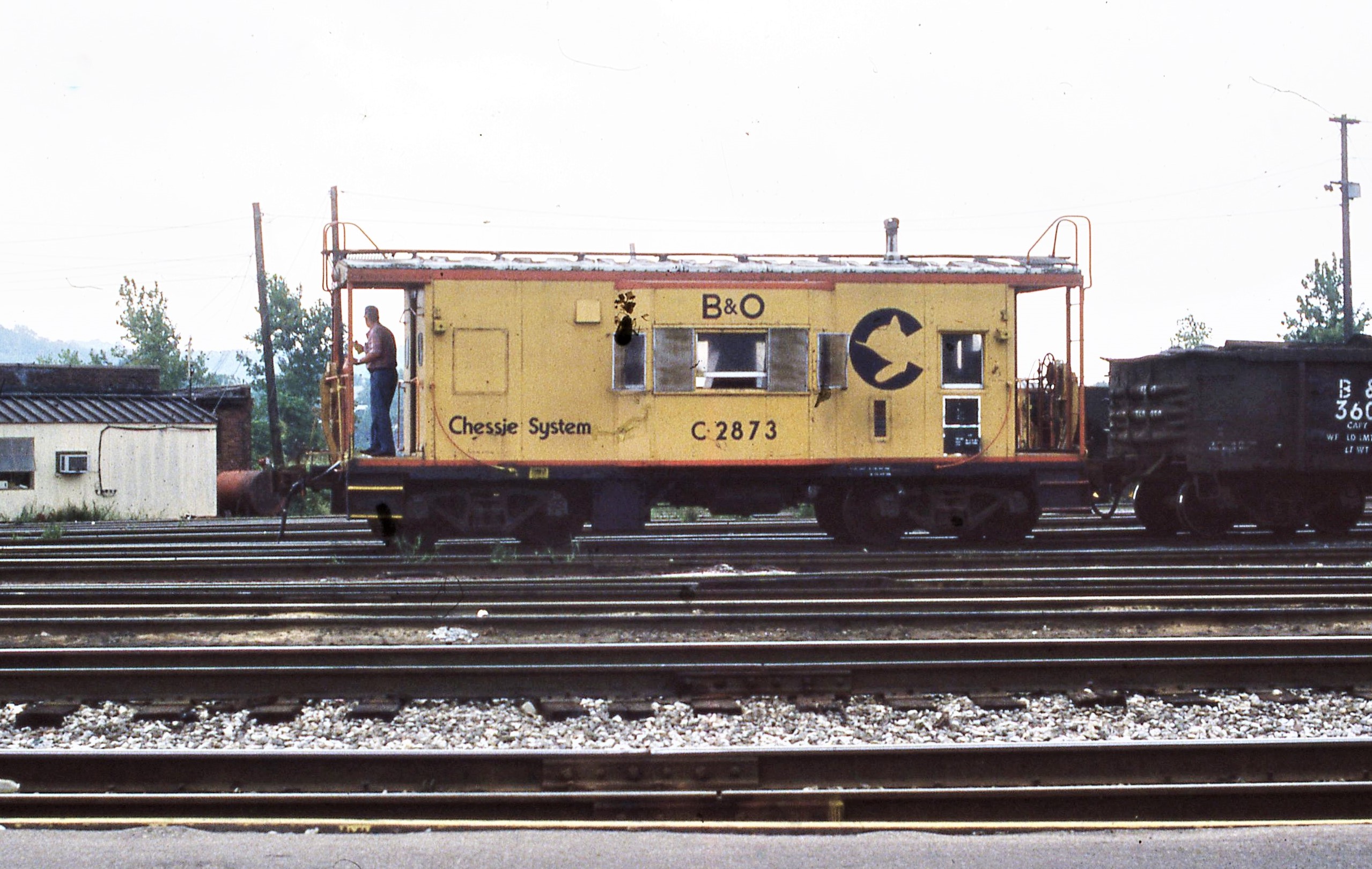 Chessie System | Cincinnati, Ohio | Class I-17A Caboose C-2873 | Baltimore and Ohio | September 1, 1981 | John Wilson photo