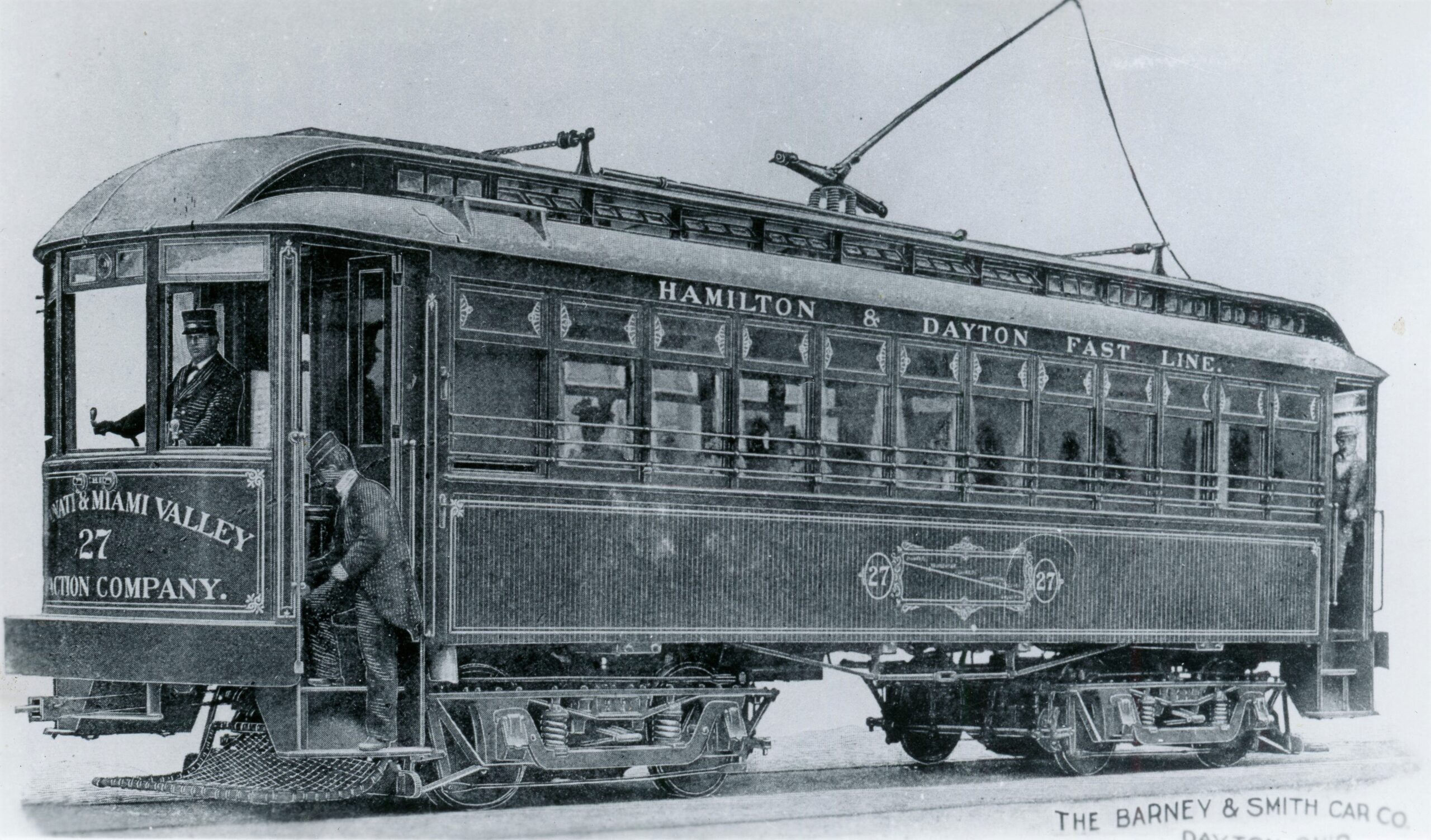 Hamilton and Dayton Fast Line | Dayton, Ohio | Car 27 | circa 1900 | Barney and Smith Car Company