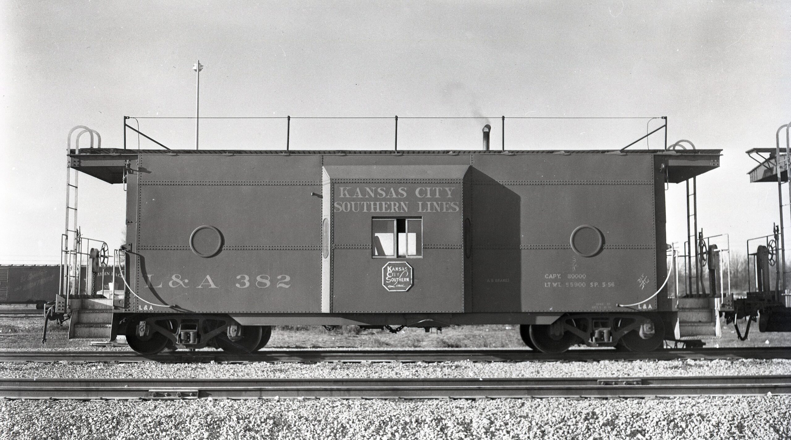Kansas City Southern Lines | Shreveport, Louisiana | Doremus Yard | Caboose 382 | November 1956
