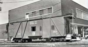 Kansas City Southern Lines | Kansas City, Missouri | Wooden caboose #353 | October 1, 1972