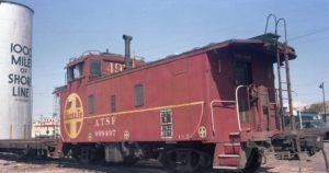 Atchison Topeka and Santa Fe Railway | Kingman, Arizona | Caboose CE2 class 999497 | September 2, 1978 | Joe Quinn photograph