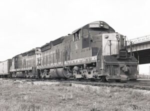 Chesapeake and Ohio | Detroit, Michigan | SD18 1806 and 1801 plus freight | Delray Junction | 1966 | Elmer Kremkow photo