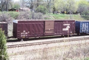 Conrail | Birmingham, Michigan | Auto parts box car class B60C #277190 | March 4, 1988 | Emery Gulash Photograph