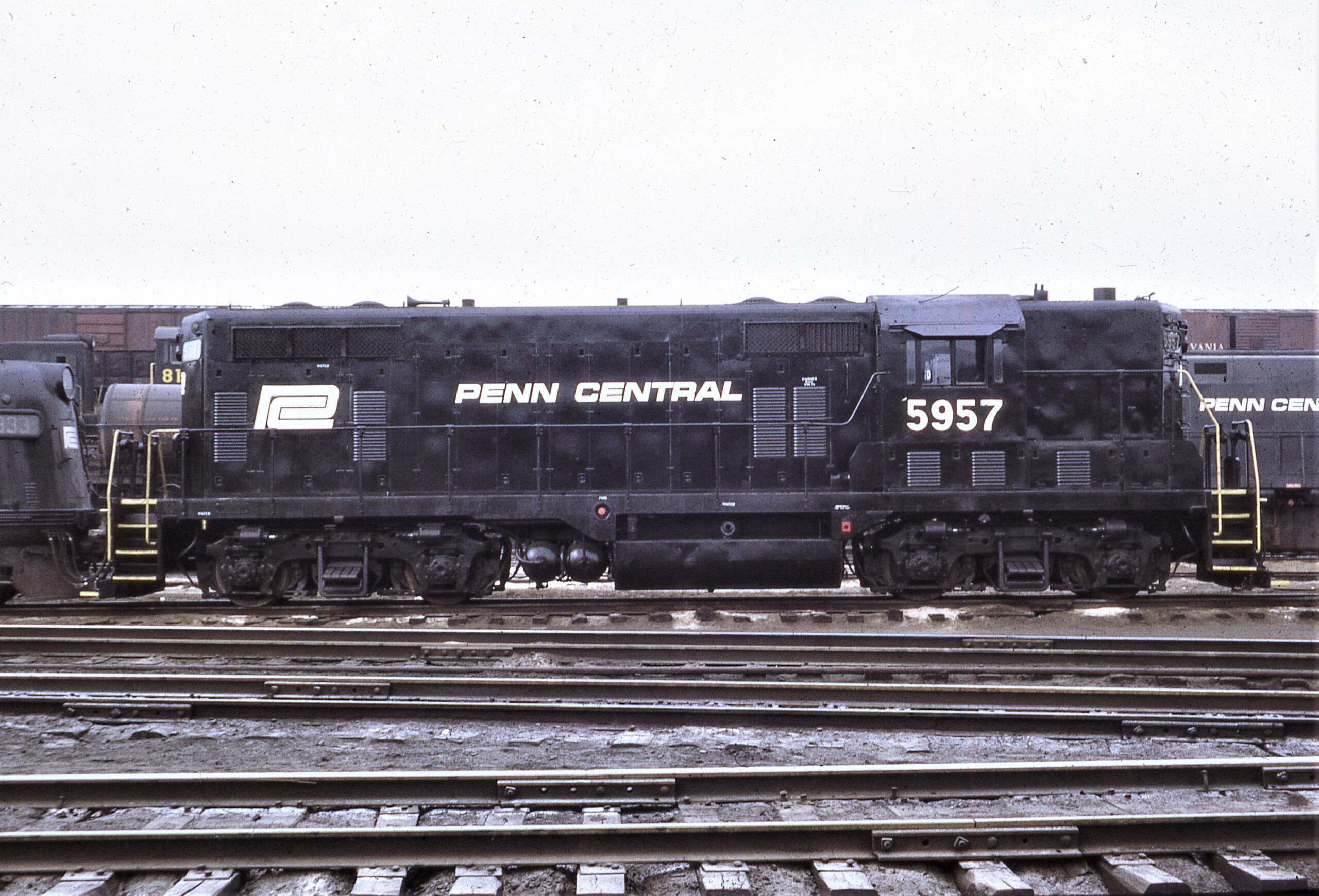 Penn Central | Altoona, Pa. | EMD GP7 5957 diesel-electric locomotive | PRR Class ERS-15s | February 22, 1969 | Dick Flock photo