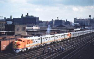 Atchison Topeka and Santa Fe Railway | Chicago, Illinois | F3abba #21 | El Capitan | June 22, 1949 | William Echternacht, Jr. Photo