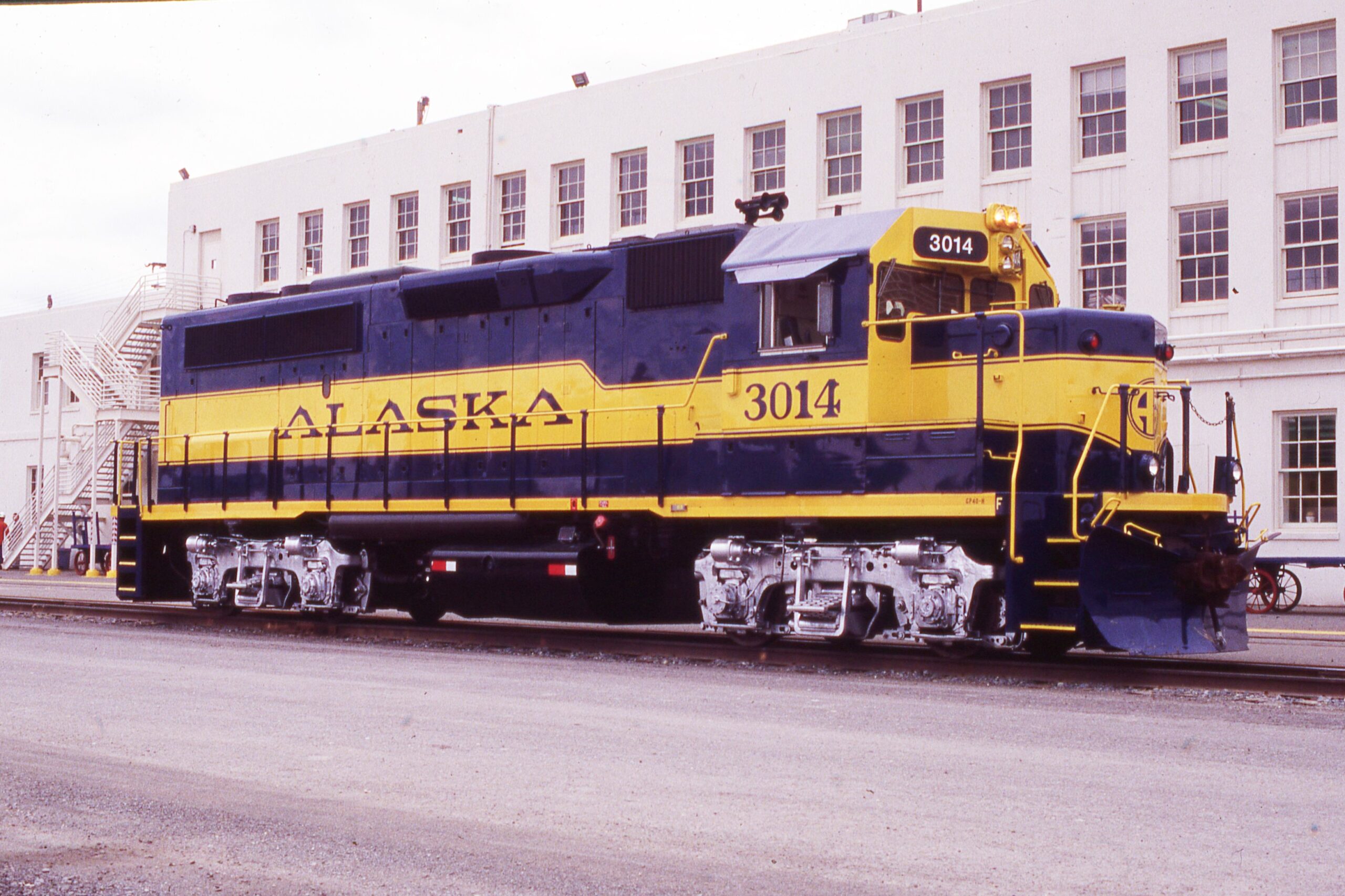 Alaska Railroad | Anchorage, Alaska | EMD GP40-2 #3014 diesel-electric locomotive | August 2002 | Dick Flock photograph