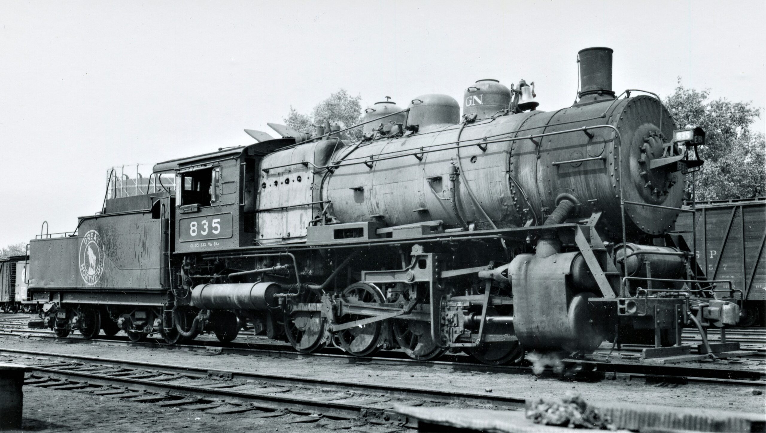 Great Northern | Minneapolis, Minn. | F8 class 0-8-0 #835 | May 29. 1948 | Arthur B. Johnson photo