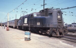 Amtrak | New Haven, Connecticut | GG1 #908 | Passenger train | May 19, 1974 | Richard Prince photograph