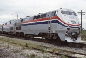 Amtrak | Sanford, Florida | P40-DC #804-806 | Train 52 | Autotrain | October 26, 1993 | Dick Flock photograph