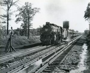 Pennsylvania Reading Seashore Line | PRSL | Ancora, New Jersey | Pennsylvania Railroad   K4s #5455 | Track pans | September 8, 1953 | R.L. Long photograph