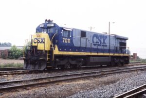 CSX Transportation | Augusta, Georgia | GE C30-7 #7011 | June 24, 1993 | Dick Flock photograph