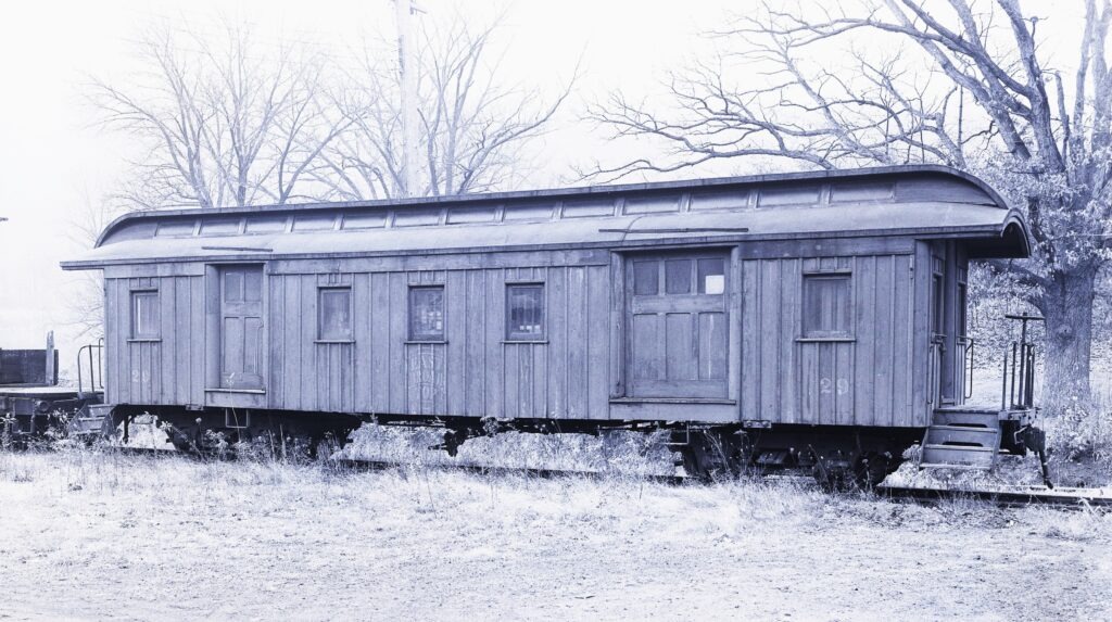 NRHS East Broad Top Orbisonia Pa Baggage car 29 neg 4723 Nov 14 1953 R L Long National Railway