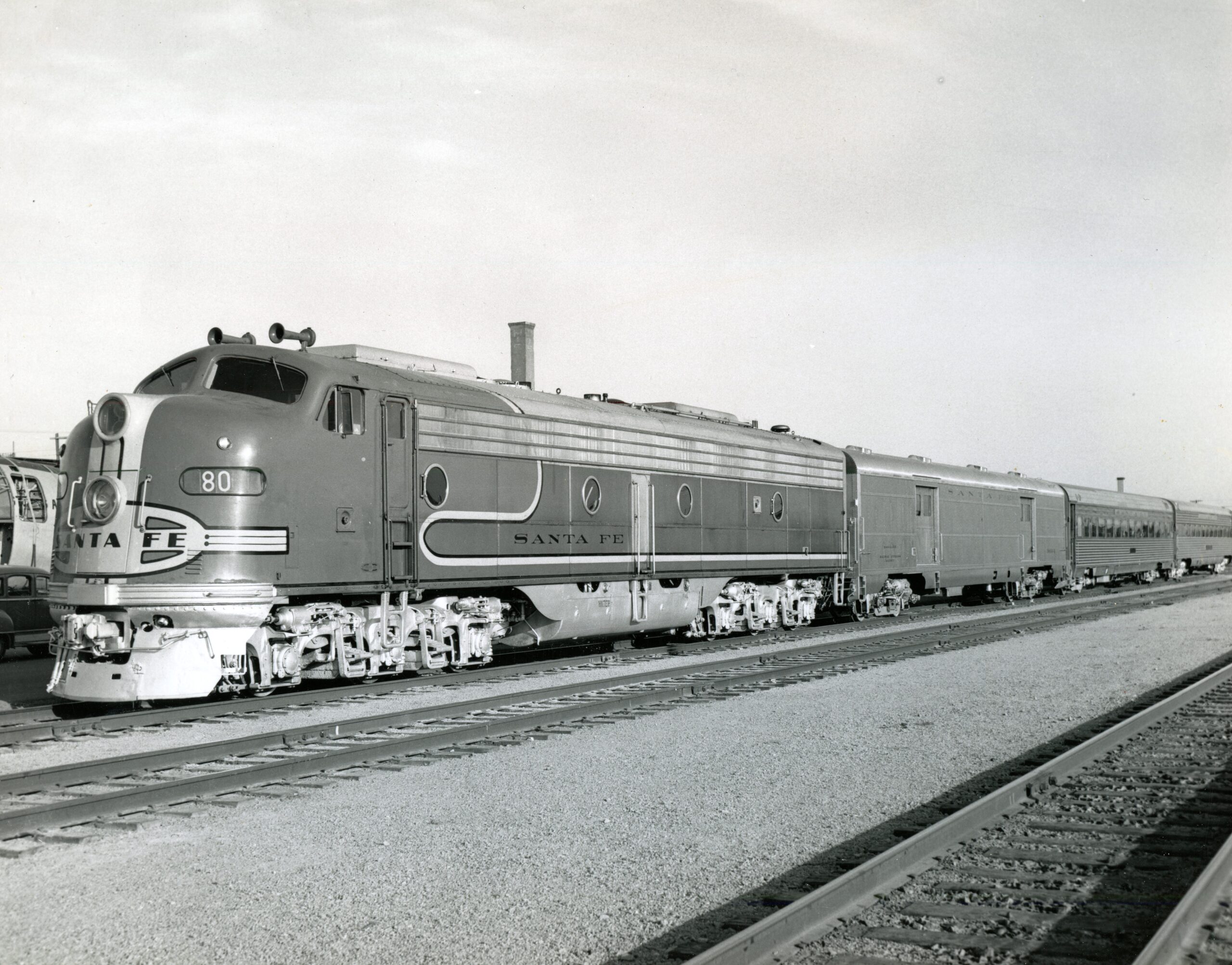 Atchison Topeka and Santa Fe Railway | Los Angeles, California | E8a #80 | Passenger Train | 1952