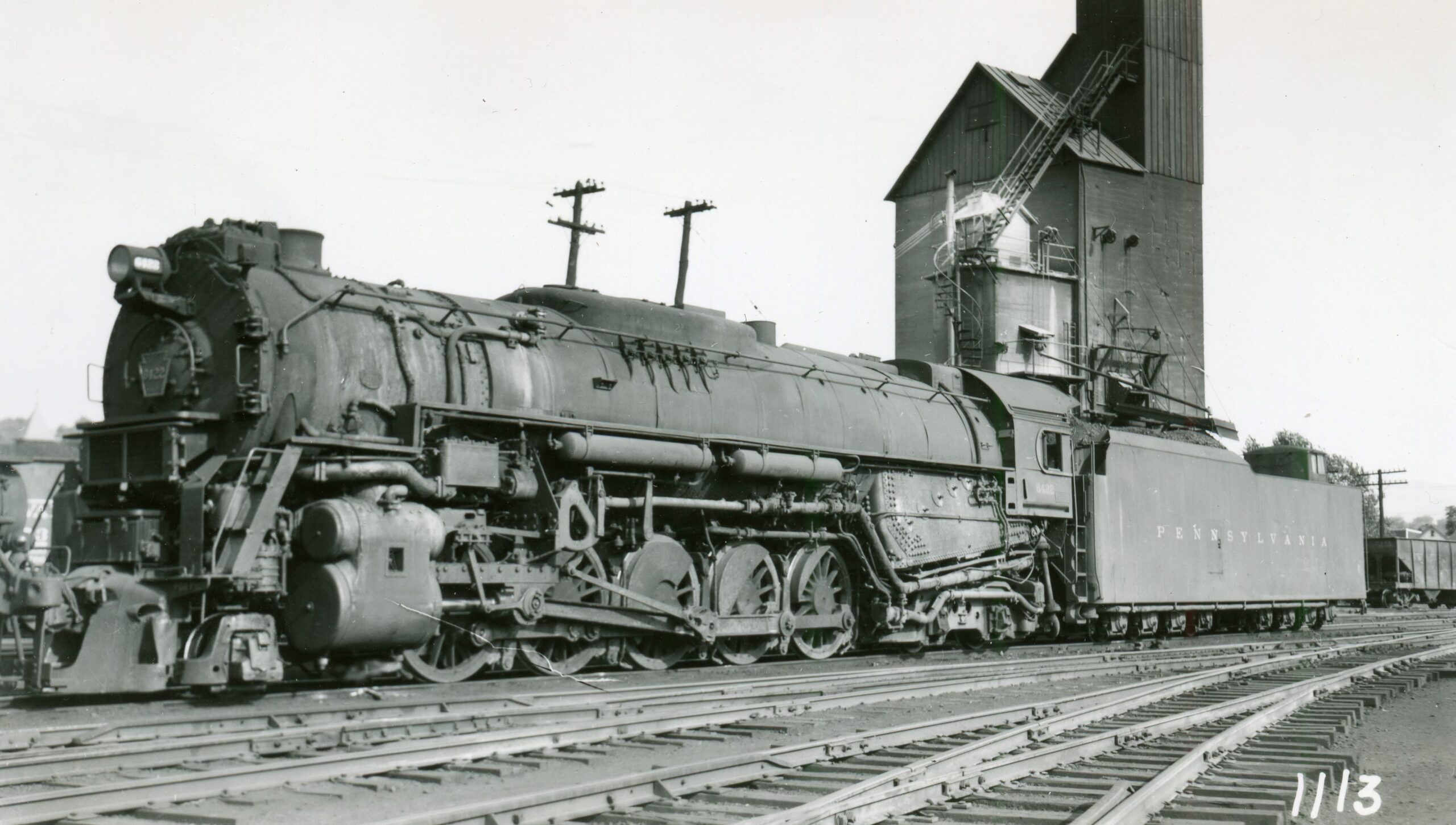 Pennsylvania Railroad | Blairsville, Pennsylvania | Class J1 2-10-4 #6422 steam locomotive | August 27, 1949 | John Bowman Jr. photograph