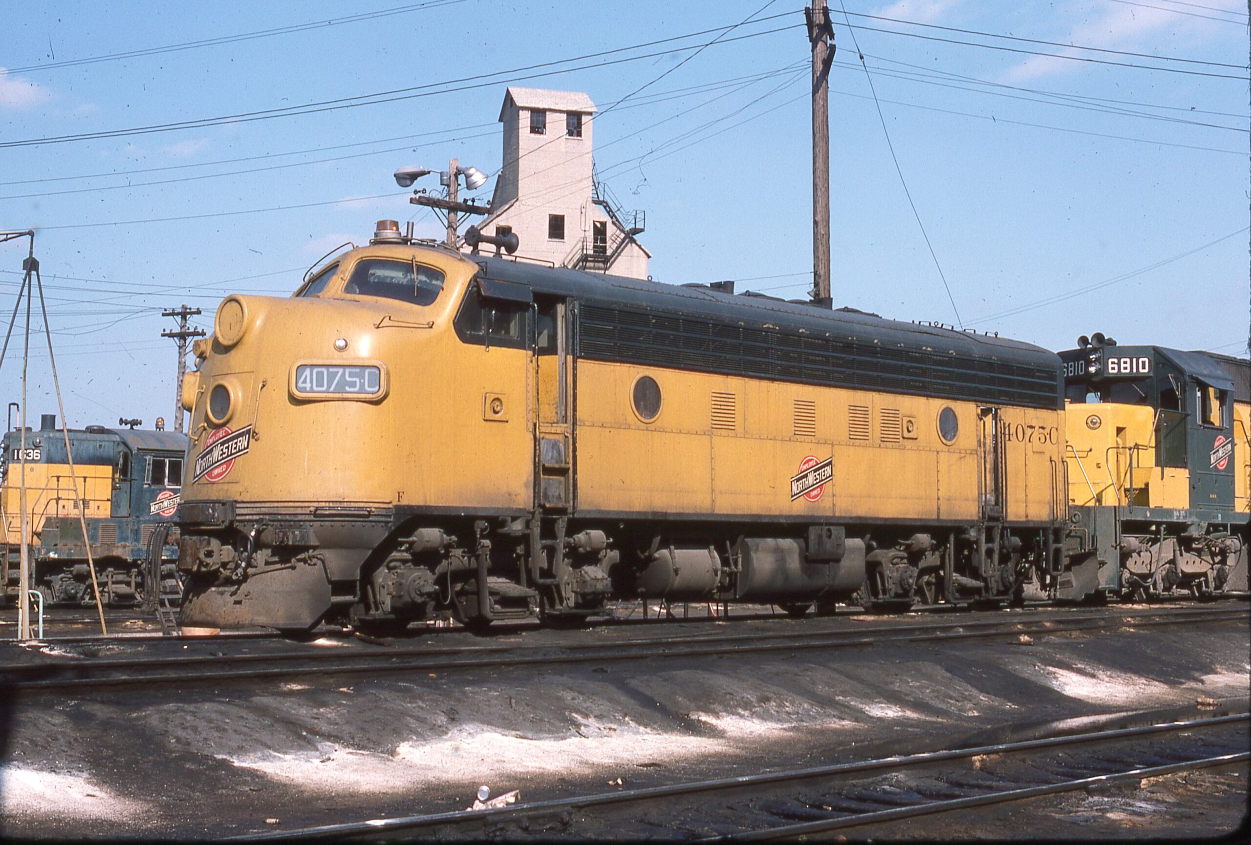 Chicago and Northwestern | Chicago, Illinois | EMD F7a 4075C diesel-electric locomotive | September 22, 1976 | William J. Brennan photograph