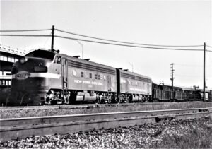 New York Central | Detroit, Michigan | EMD class F7a #1772 + F7b #3449 diesel-electric locomotive | 1966 | Elmer Kremkow photograph