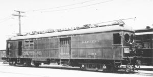 Pacific Electric | San Pedro. California | United States Mail Car #1404 | July 25, 1937 | D.W. Thickens photograph | Elmer Kremkow photograph