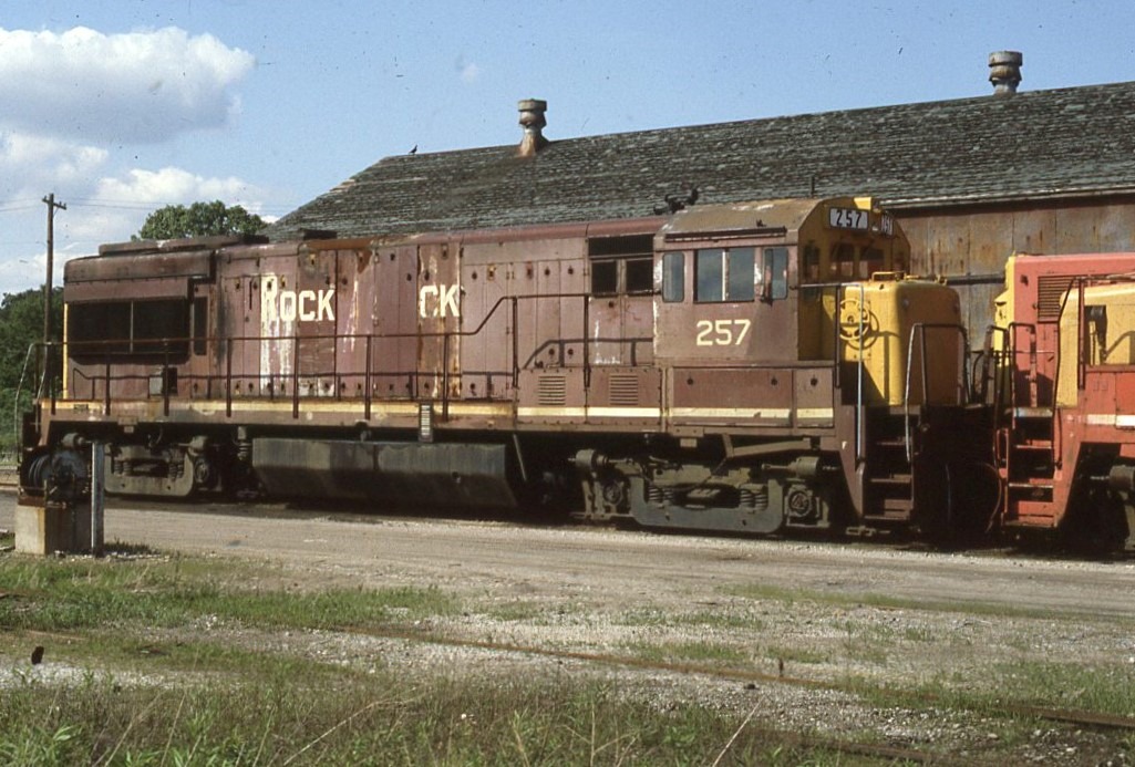 Chicago Rock Island and Pacific Railroad | Rock Island | Silvis, Illinois | GE U28B #257 diesel-electric locomotive | June 3, 1982 | Dick Flock Photograph