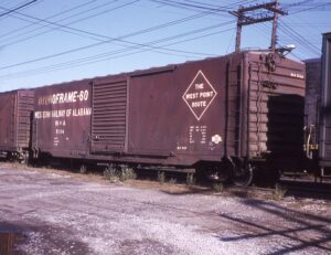 Western Railway of Alabama | Willard, Ohio | Box car #5104 | The West Point Route | October 13, 1972 | Emery Gulash photo