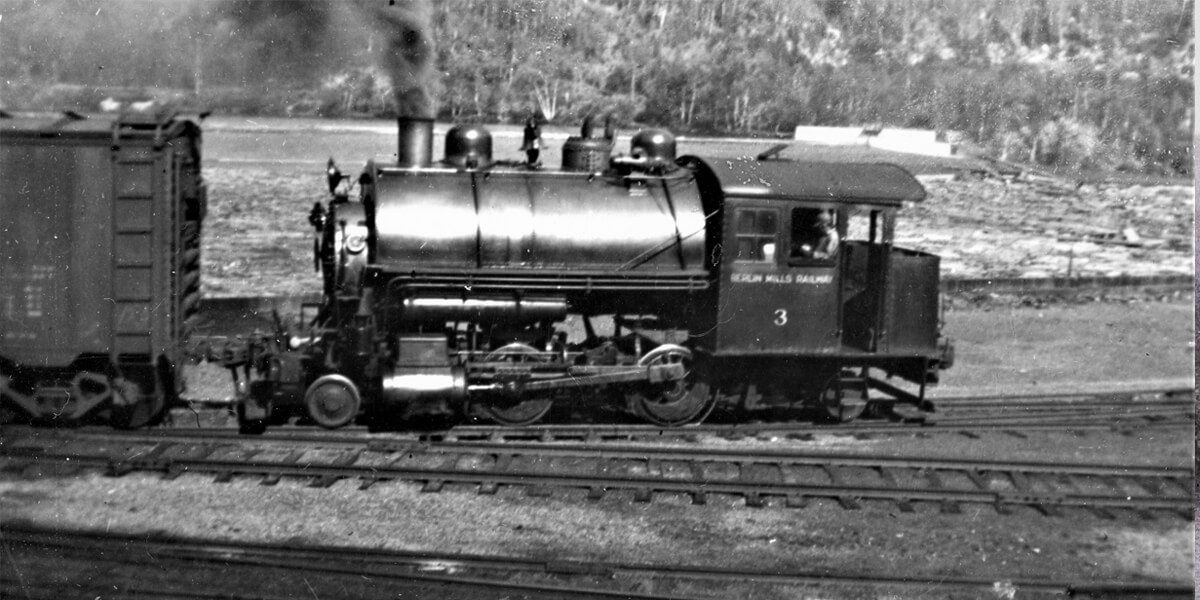 Berlin Mills Railway Berlin, New Hamphire 2-4-2 Porter Saddletanker #3 August 24, 1936 Elmer Kremlow Collectron 