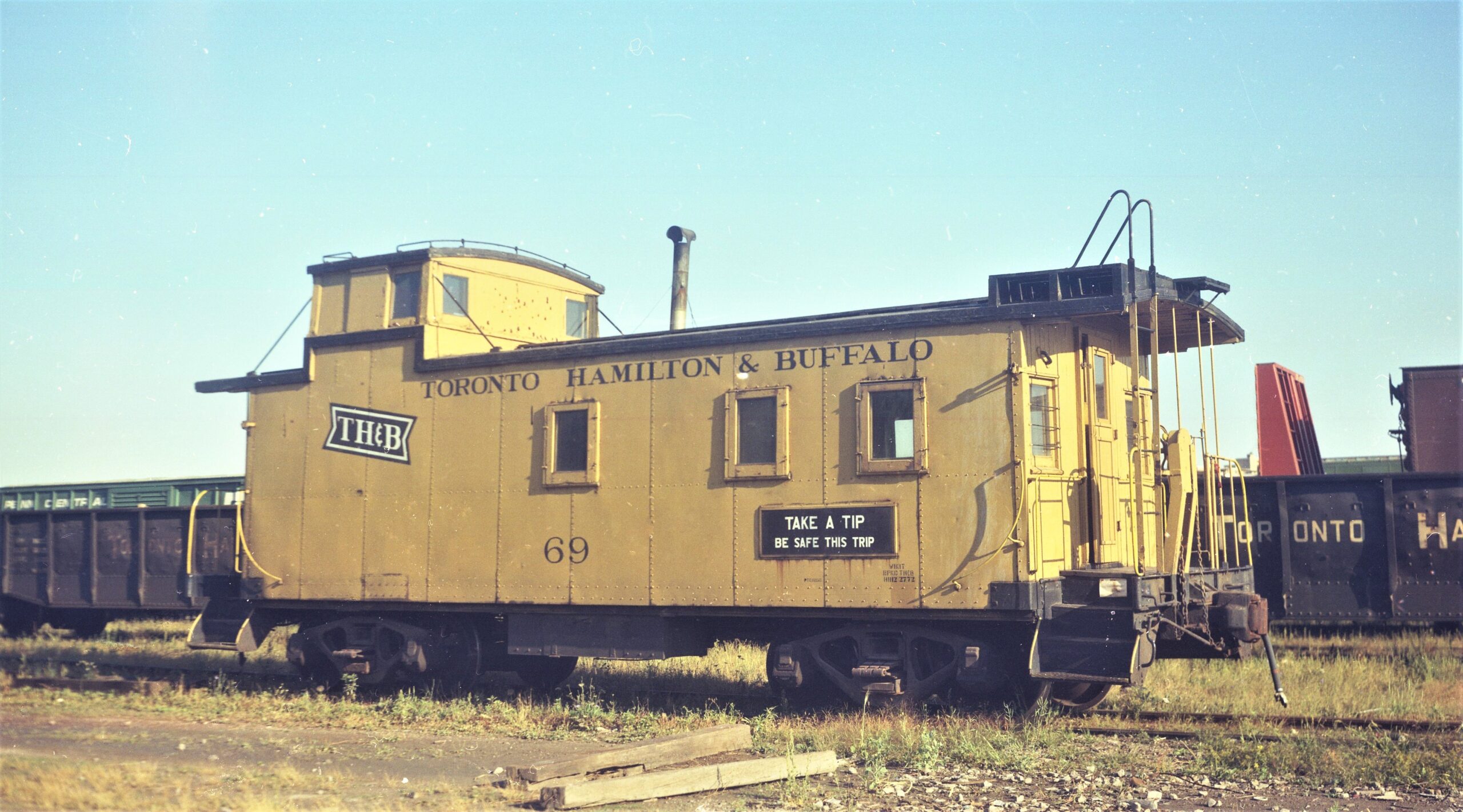 Toronto, Hamilton and Buffalo Railroad | TH&B | Hamilton, Ont. Canada | Caboose #69 | H.B. Olsen photo | September 5, 1974