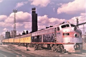 Amtrak | Chicago, Illinois | EMD E8a #352 diesel-electric locomotive | Train 5 | April 22, 1972 | Richard Wallin photo | Richard Prince Collection
