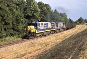 CSX Transportation | Augusta, Georgia | GE C30-7 #7066 and 7044 diesel-electric locomotives | Coal hopper train | June 23, 1993 | Dick Flock photograph