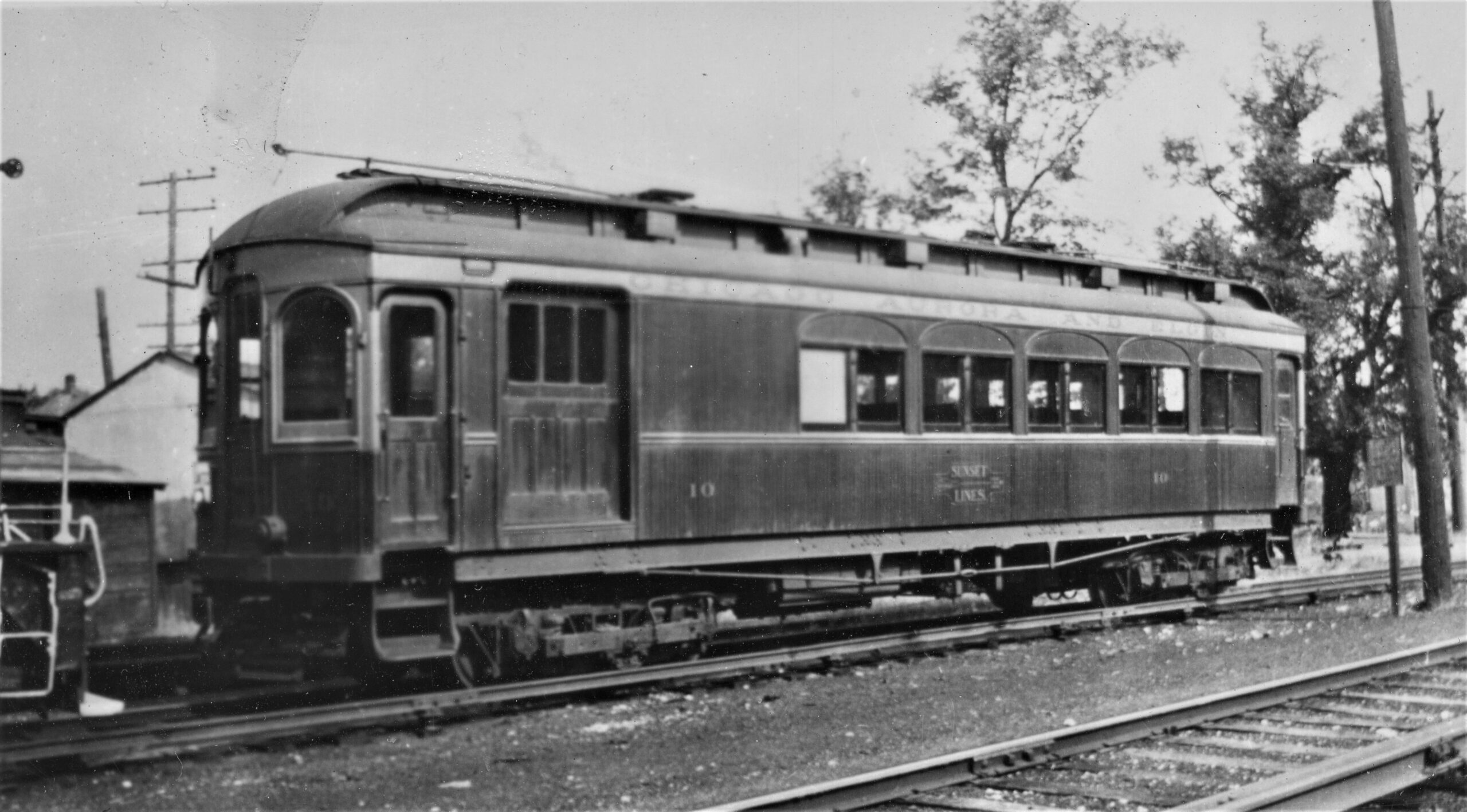 Chicago Aurora and Elgin Railroad | Wheaton, Illinois | Car 10 | September 1938 | Elmer Kremkow Collection