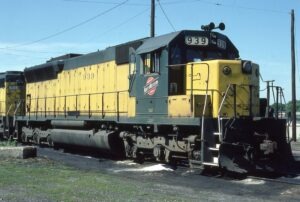 Chicago and Northwestern | Fond du Lac, Wisconsin | EMD SD45 #939 diesel-electric locomotive | June 8, 1982 | David Hamley photograph
