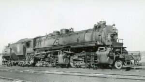 Great Northern | Kelly Lake, Minnesota | Class M2 2-6-6-2 #1963 steam locomotive | April 1949 | Harold Vollrath photo