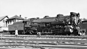 New Haven New York and Hartford Railroad | Framingham, Massachusetts | Class R1a 4-8-2 steam locomotive #3309 | October 16, 1937 | Elmer Kremkow Collection