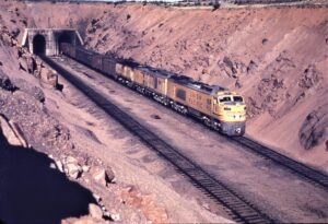 Union Pacific | Hermosa Tunnel, Wyoming | GE Gas Turbine #8 locomotive | July 17, 1960 | R.H. Kindig photograph | Richard Prince Colelction