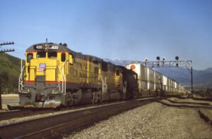 Union Pacific | Ordway, California | GE C30-7 #420 + 1 diesel-electric locomotives | March 5,1997 | Dave Rector photograph