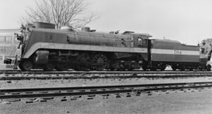 Wabash Railroad | Granite City, Illinois | Class P-1 4-6-4 #704 steam locomotive | November 2, 1945 | Arthur B. Johnson photograph | Elmer Kremkow Collection