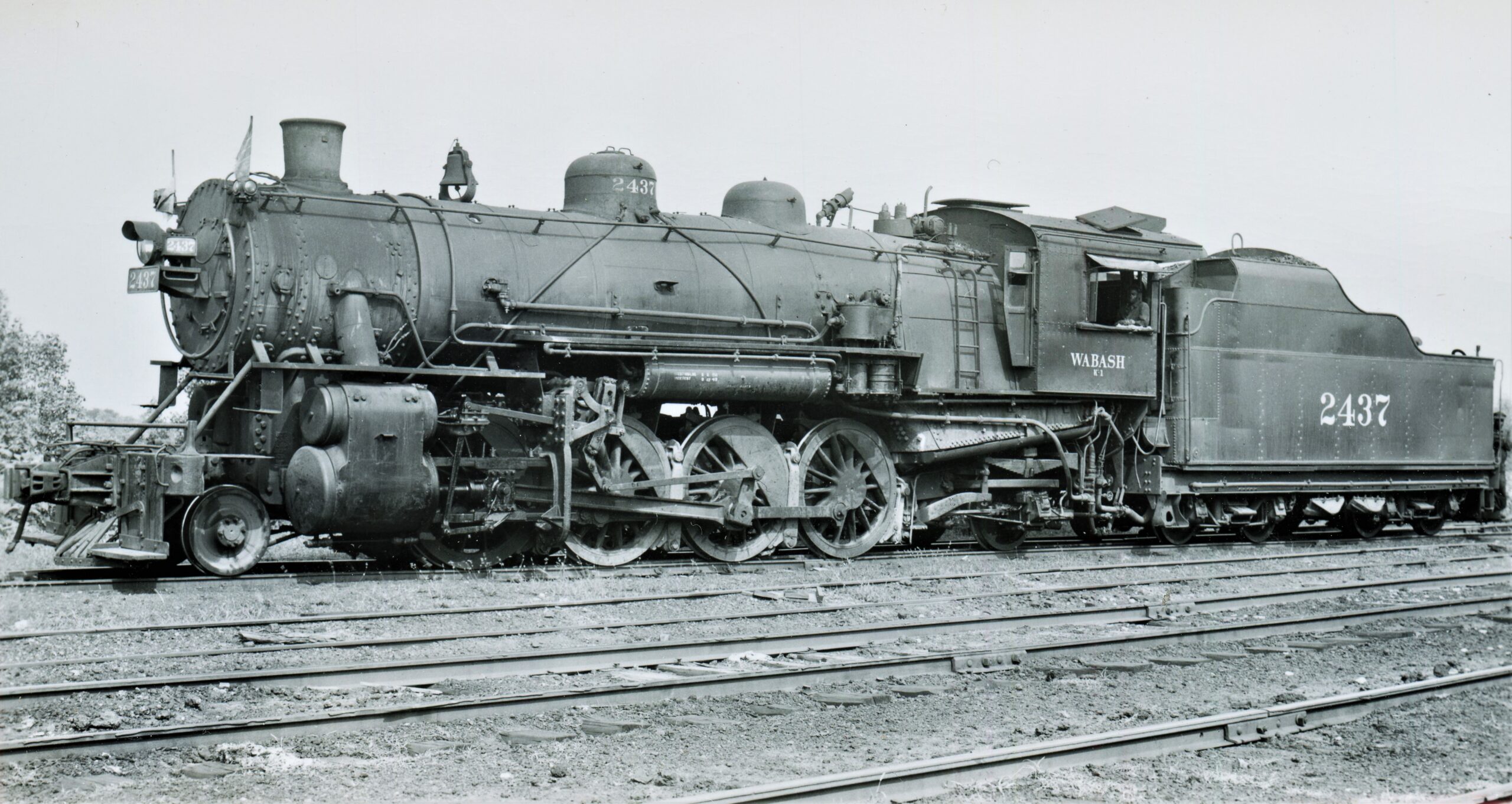 Wabash Railroad | Luther, Missouri | Class K-1 2-8-2 #2427 steam locomotive | built by Baldwin | 1912 | Robert P. Morris Vollrath photograph | Elmer Kremkow Collection
