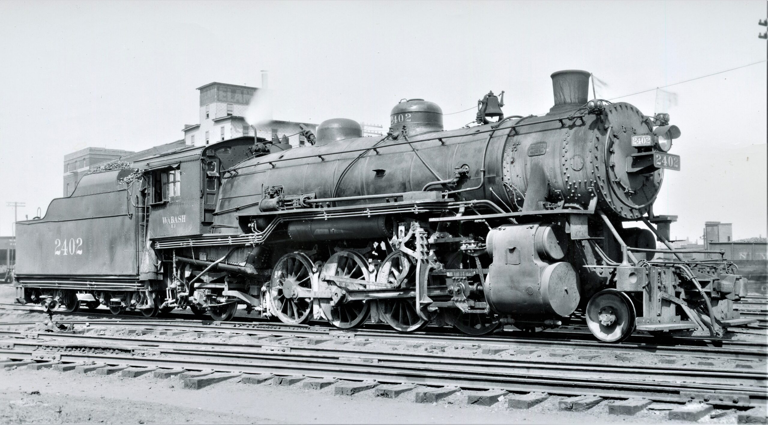 Wabash Railroad | Saint Louis, Missouri | Class K-1 2-6-2 #2402 steam locomotive | Robert P. Morris photograph | Elmer Kremkow Collection