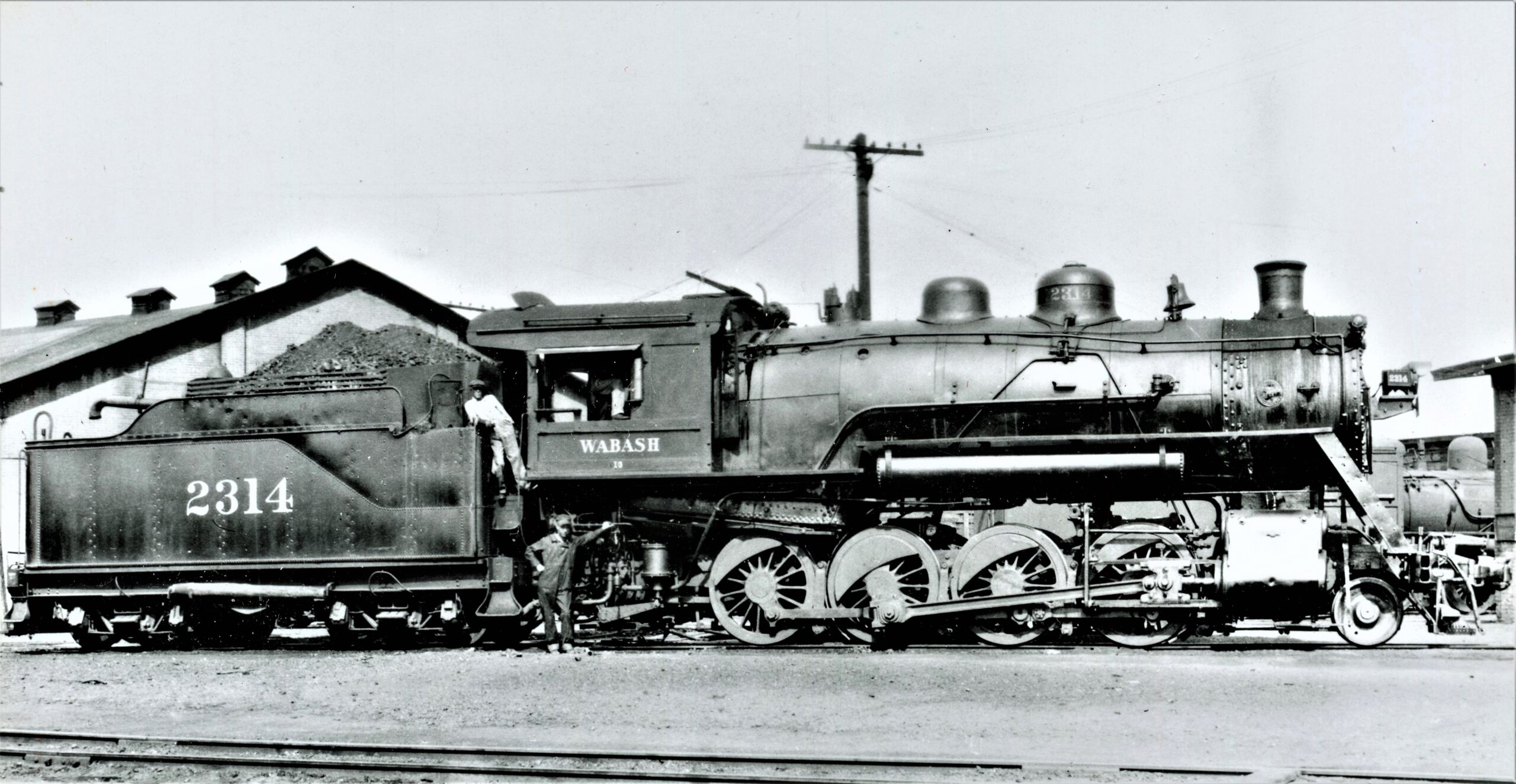 Wabash Railroad | Springfield, Illinois | Class I-3 2-8-0 #2314 steam locomotive | August 1927 | Harold Vollrath photograph collection | Elmer Kremkow Collection
