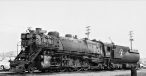 Great Northern | Portland, Oregon | Class L1 2-10-2 #2105 steam locomotive | April, 1950 | Harold Vollrath photo
