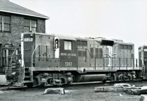 Boston and Maine | South Portland, Maine | EMD Class GP9 #1747 diesel-electric locomotive | April 1970 | George Melvin photograph | Elmer Kremkow collection